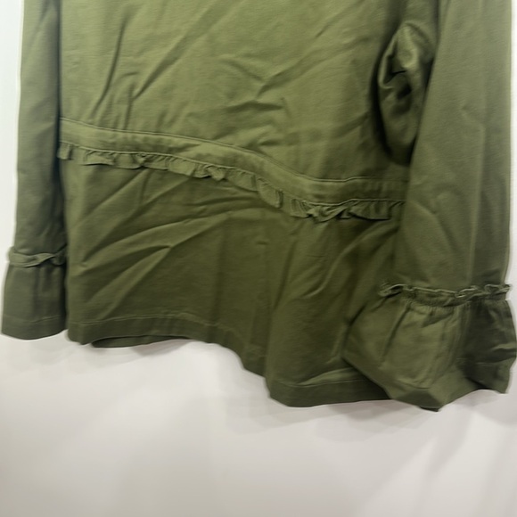 J.Jill Green Ruffle Trim Utility Jacket size 2X. NWT. - Picture 12 of 13